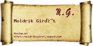 Moldrik Girót névjegykártya